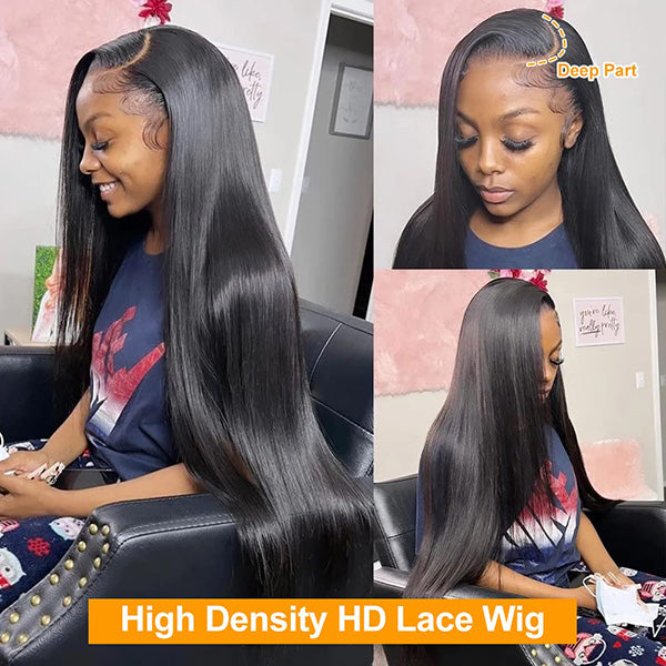 Get Flawless Style with our 150 Density 13x4 Straight Human Hair