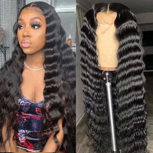 30 inch deep wave wig