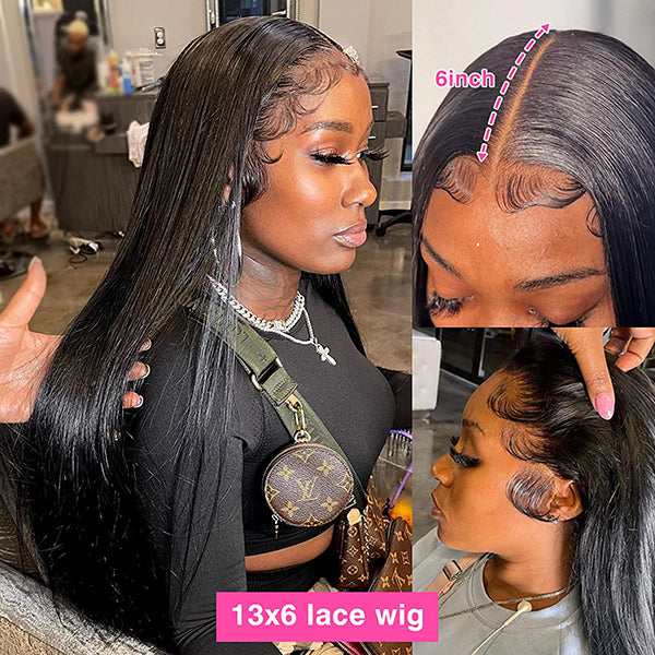 straight front lace wig