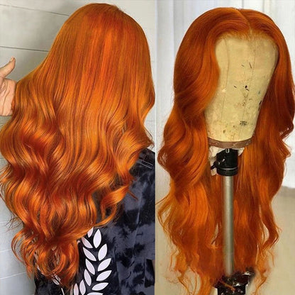ginger human hair lace front wig