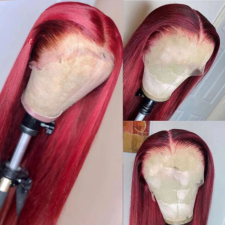 Straight 99J Burgundy Lace Frontal Wig - Buy Now!