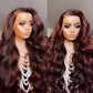 Autumn Color Wigs Chocolate Reddish Brown 13x4 Lace Frontal Wig