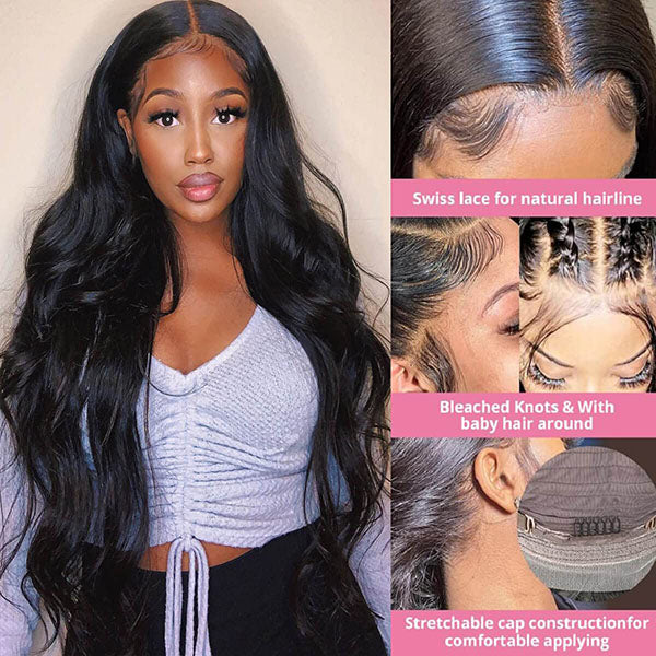 Elevate Your Style with Our 180 Density Body Wave 13x4 HD Lace Frontal Wig