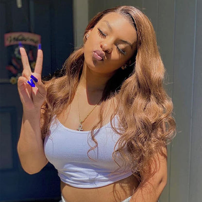 honey blonde frontal wig