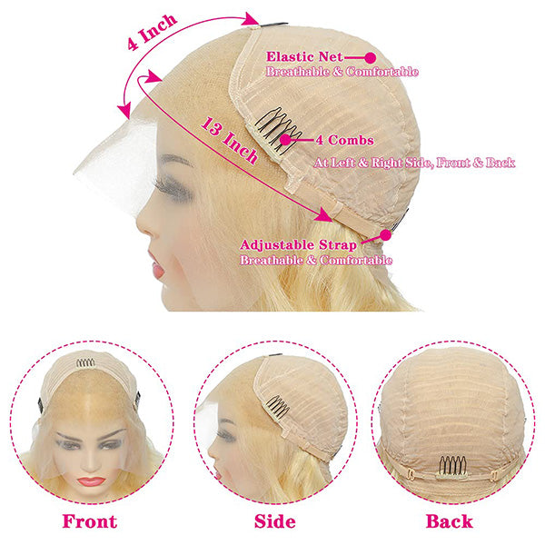 blonde remy lace front wigs