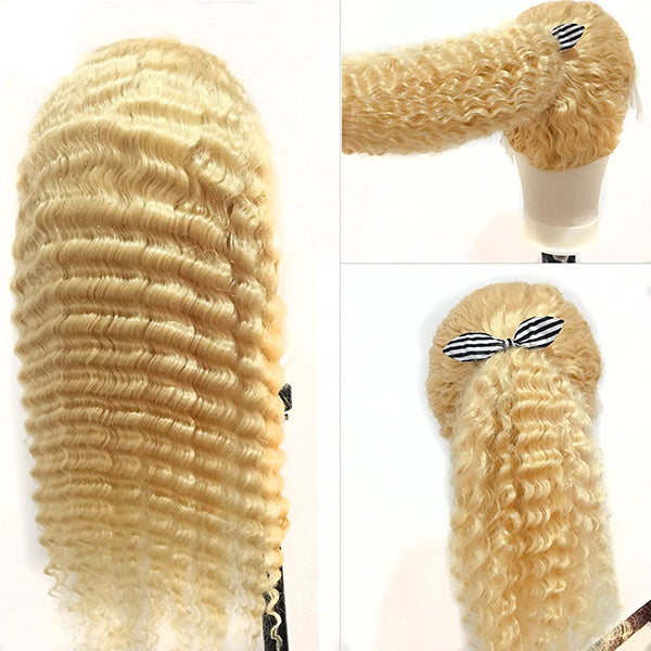 cheap human hair lace front wigs blonde