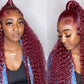 lace front burgundy wig
