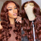 Autumn Color Wigs Chocolate Reddish Brown 13x4 Lace Frontal Wig