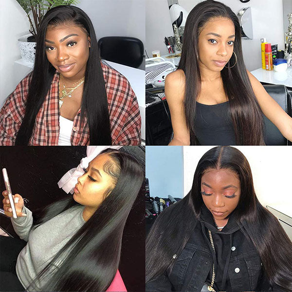 Straight Human Hair Lace Front Wigs 13x4 Wig for Black Women