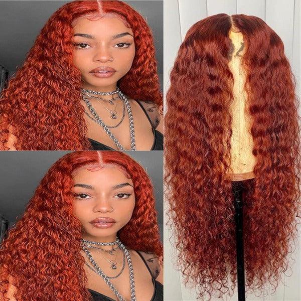 ginger water wave wig