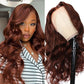 Autumn Color Wigs Chocolate Reddish Brown 13x4 Lace Frontal Wig