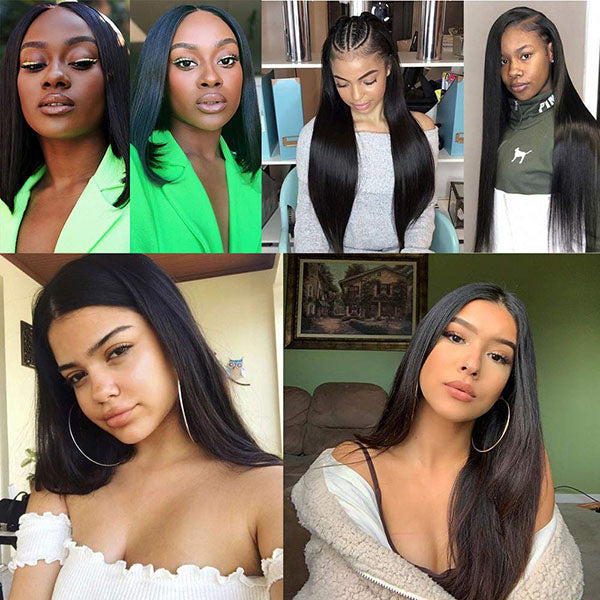 Straight Human Hair Lace Front Wigs 13x4 Wig for Black Women