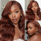 Autumn Color Wigs Chocolate Reddish Brown 13x4 Lace Frontal Wig