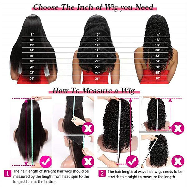 Body Wave Burgundy Lace Front Human Hair Wigs - 13x4 Frontal Wigs