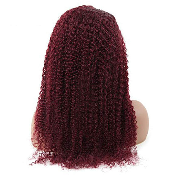 Burgundy Wig for Sale Kinky Curly 13x4 Lace Front Wigs