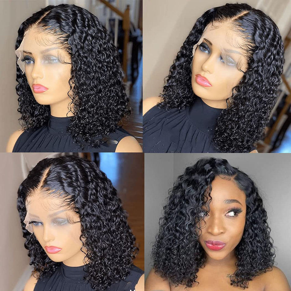 wet and wavy closure wig