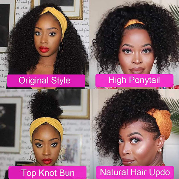 afro kinky headband wig